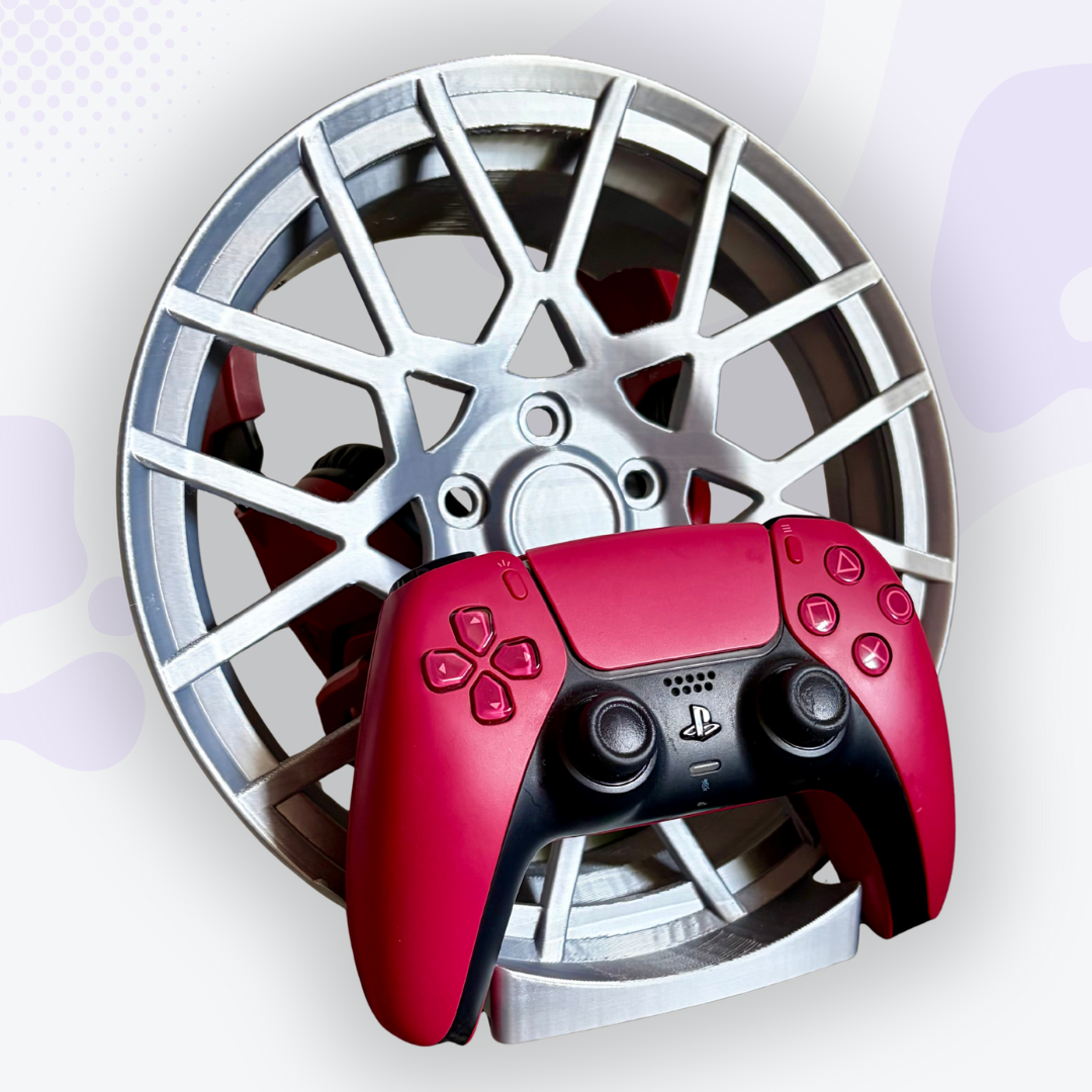 Wrench the Silver Mag Wheel Headphone and Controller Stand