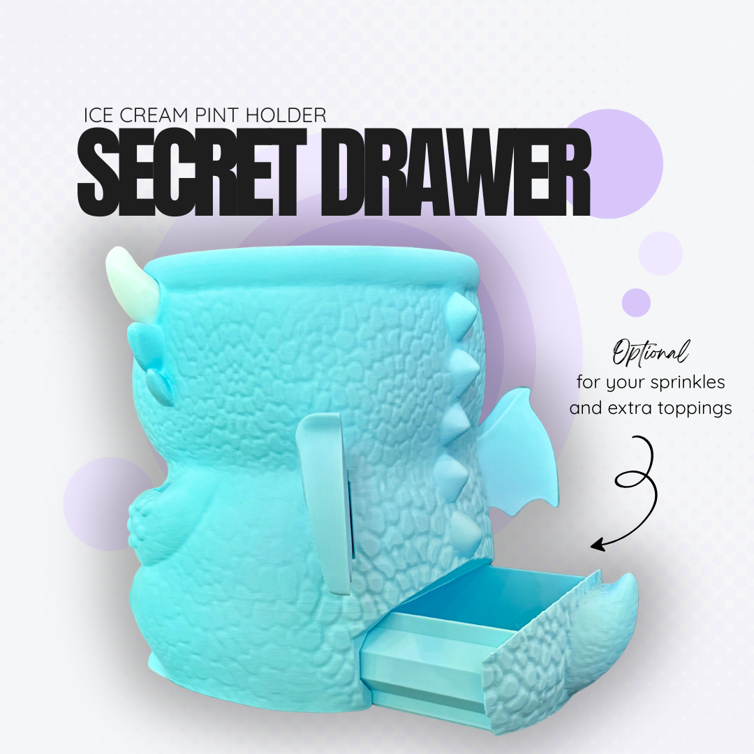 Gorm the Light Blue Dragon Ice Cream Pint Holder