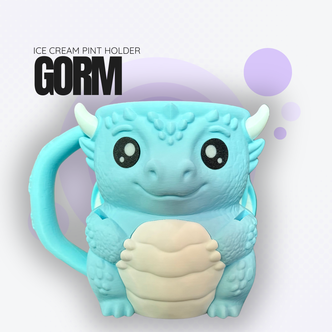 Gorm the Light Blue Dragon Ice Cream Pint Holder