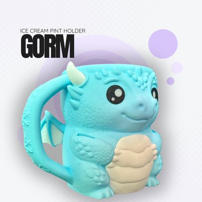 Gorm the Light Blue Dragon Ice Cream Pint Holder