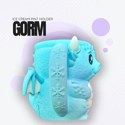 Gorm the Light Blue Dragon Ice Cream Pint Holder