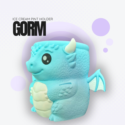 Gorm the Light Blue Dragon Ice Cream Pint Holder