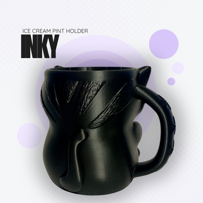 Inky the Black Cat Ice Cream Pint Holder