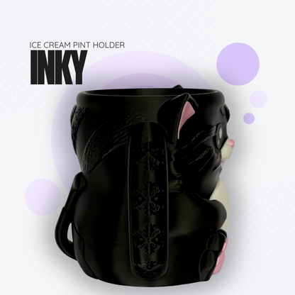 Inky the Black Cat Ice Cream Pint Holder