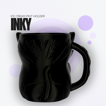 Inky the Black Cat Ice Cream Pint Holder