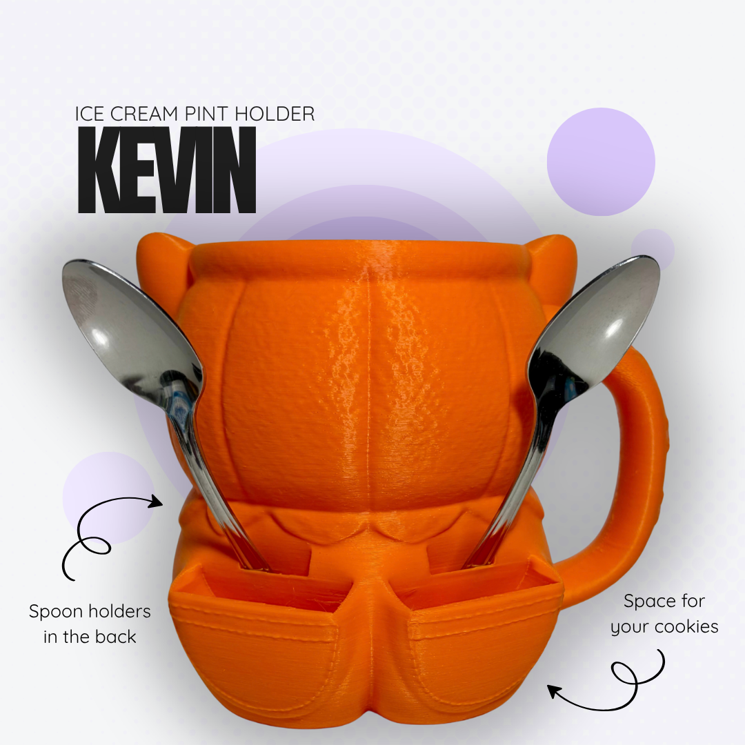 Kevin the Orange Pumpkin Corgi Ice Cream Pint Holder