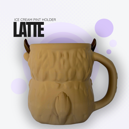 Latte the Highland Cow Ice Cream Pint Holder