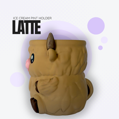 Latte the Highland Cow Ice Cream Pint Holder