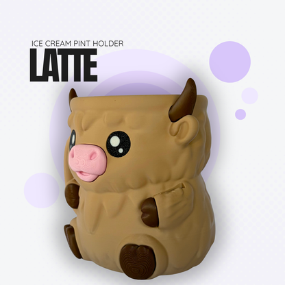 Latte the Highland Cow Ice Cream Pint Holder