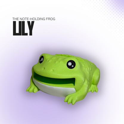 Lily the Note‑Holding Green Frog