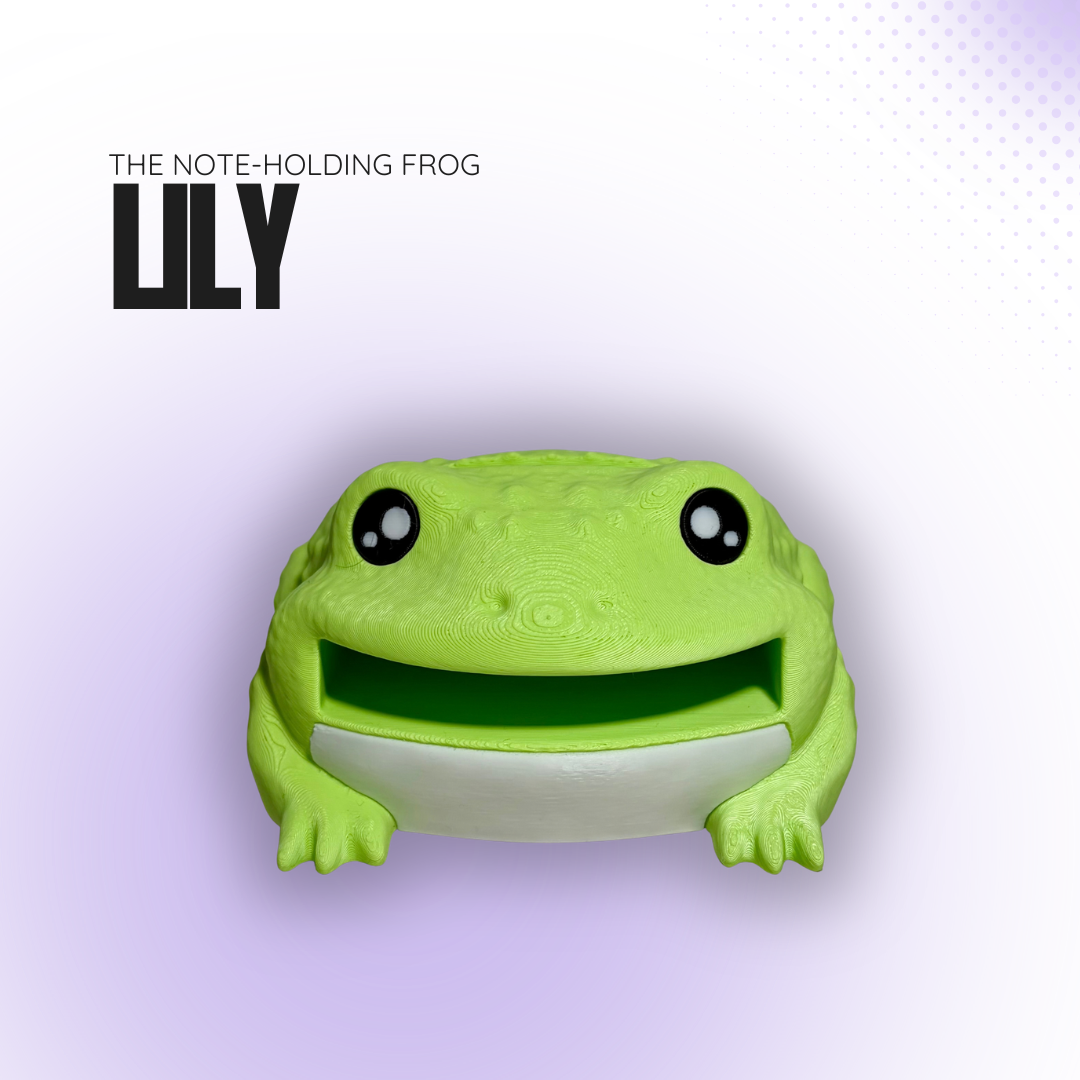 Lily the Note‑Holding Green Frog