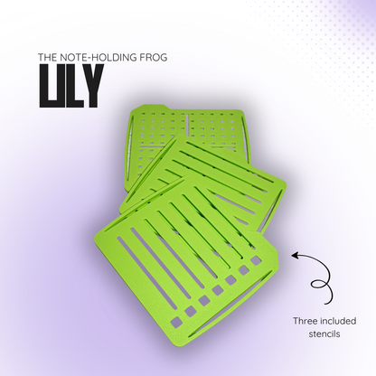 Lily the Note‑Holding Green Frog