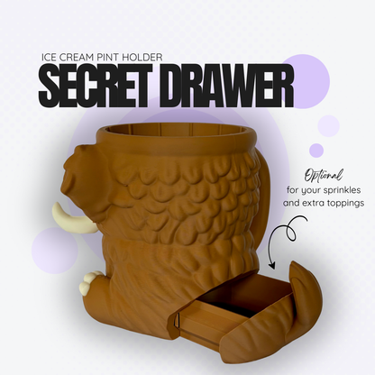 Mammuel the Mammoth Ice Cream Pint Holder