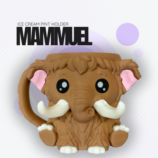 Mammuel the Mammoth Ice Cream Pint Holder
