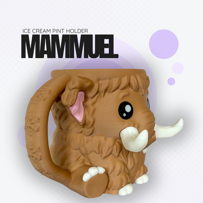 Mammuel the Mammoth Ice Cream Pint Holder