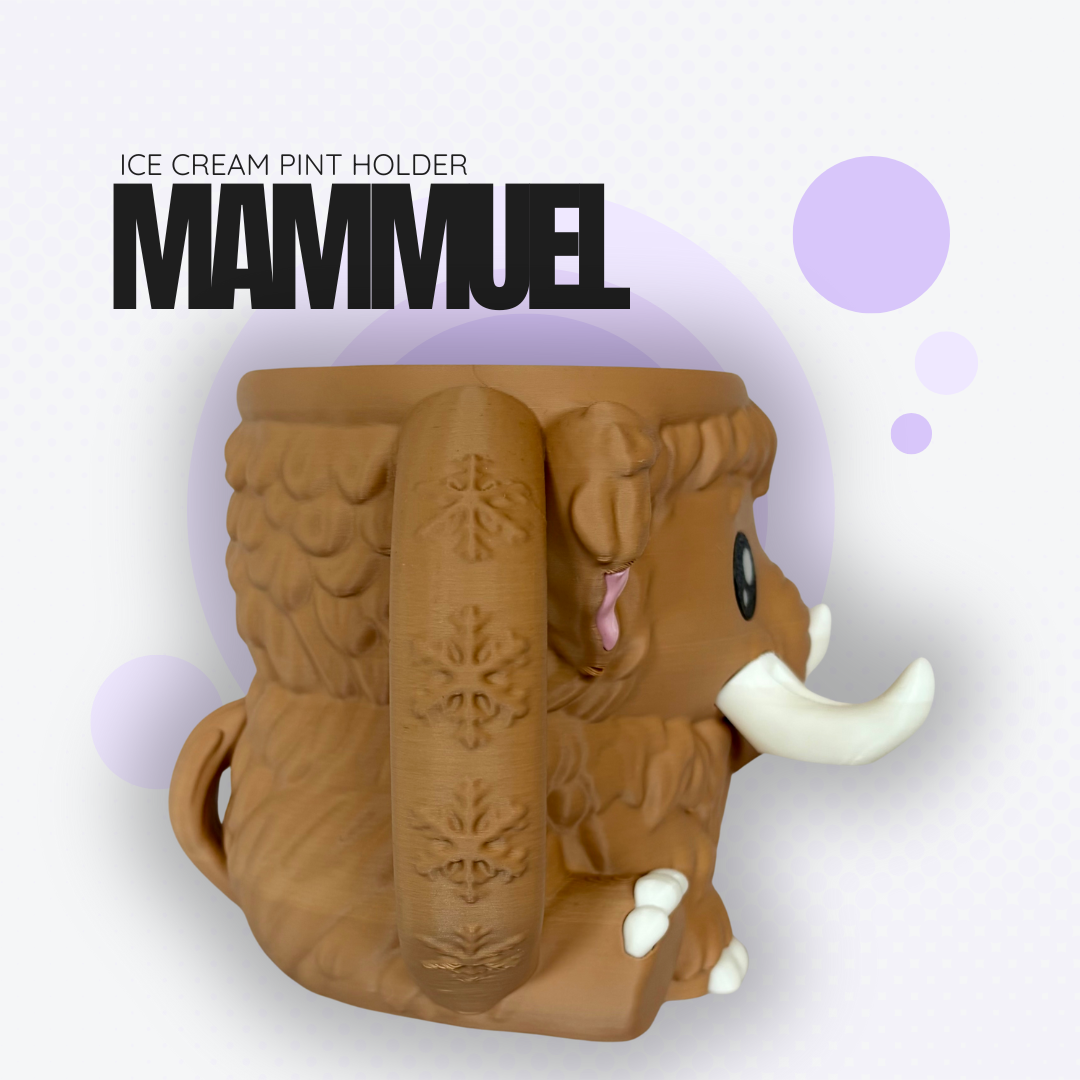 Mammuel the Mammoth Ice Cream Pint Holder
