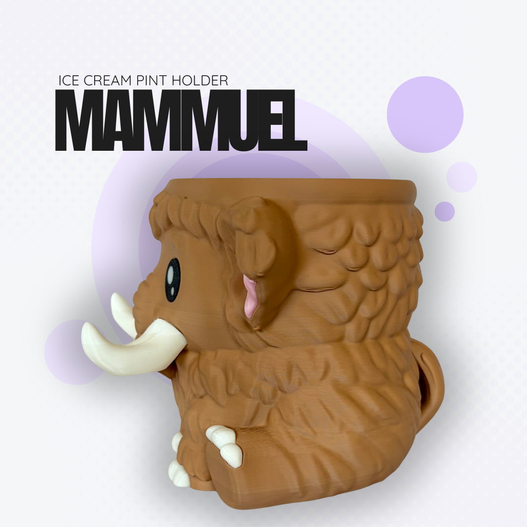 Mammuel the Mammoth Ice Cream Pint Holder