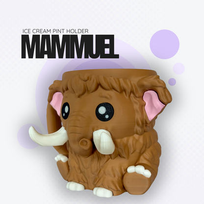 Mammuel the Mammoth Ice Cream Pint Holder