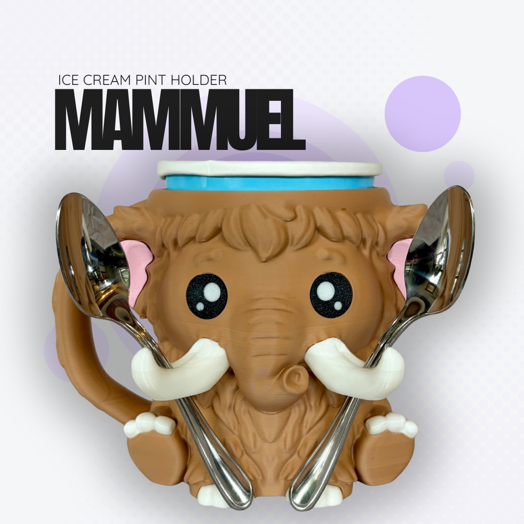 Mammuel the Mammoth Ice Cream Pint Holder
