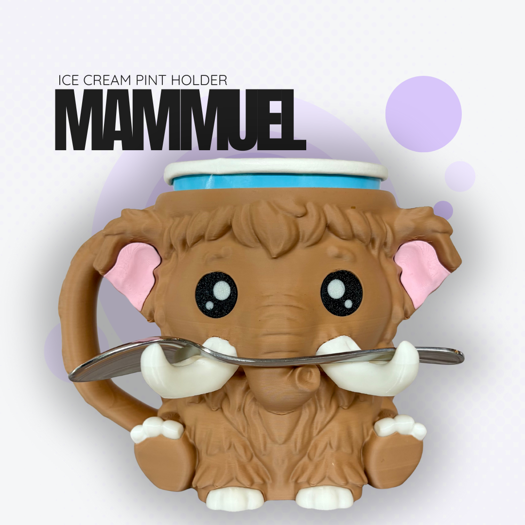 Mammuel the Mammoth Ice Cream Pint Holder