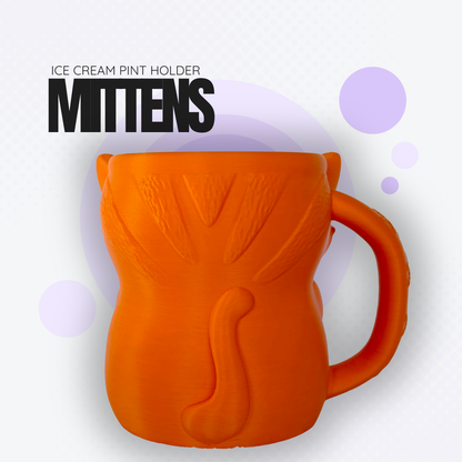 Mittens the Orange Cat Ice Cream Pint Holder