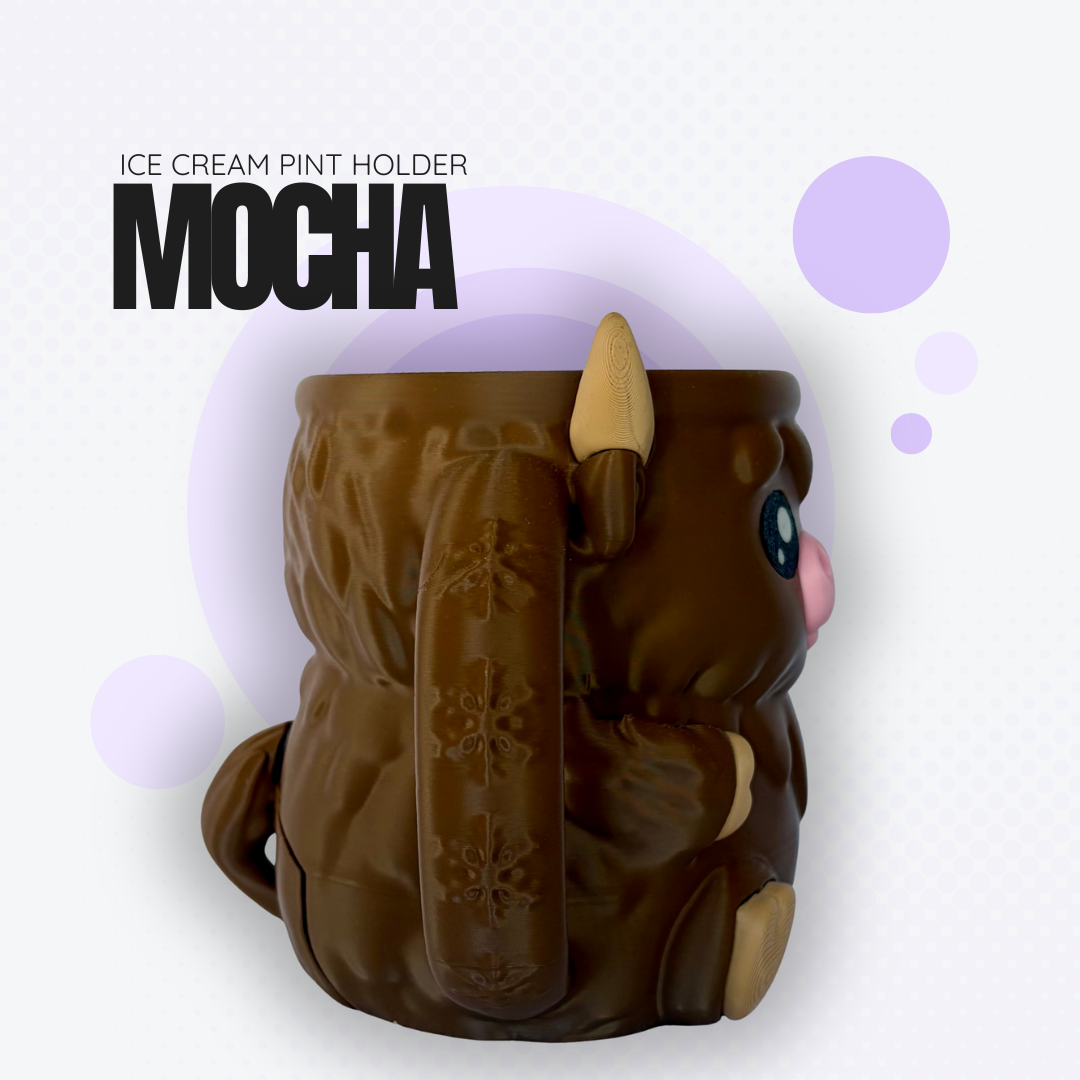 Mocha the Highland Cow Ice Cream Pint Holder