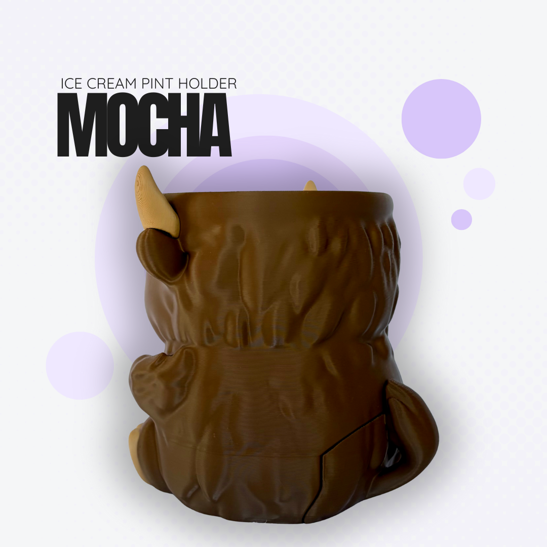 Mocha the Highland Cow Ice Cream Pint Holder