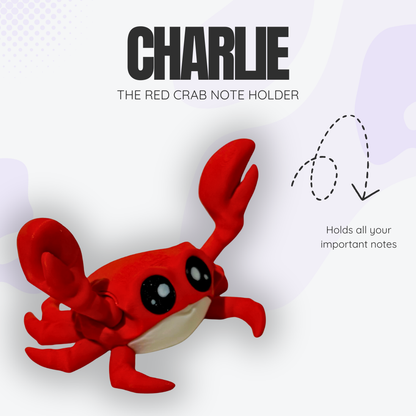 Charlie the Crab Note Holder