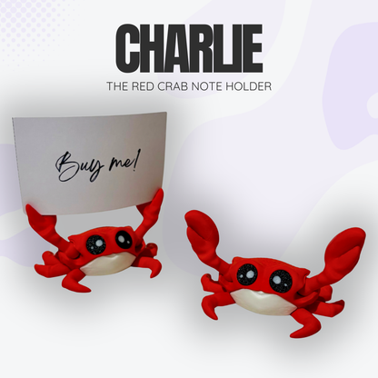Charlie the Crab Note Holder
