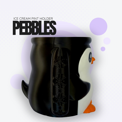 Pebbles the Penguin Ice Cream Pint Holder