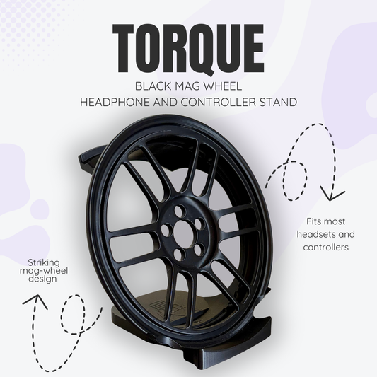 Torque the Black Mag Wheel Headphone and Controller Stand