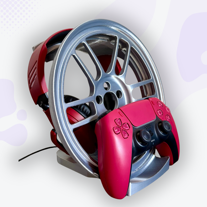 Torque the Silver Mag Wheel Headphone and Controller Stand