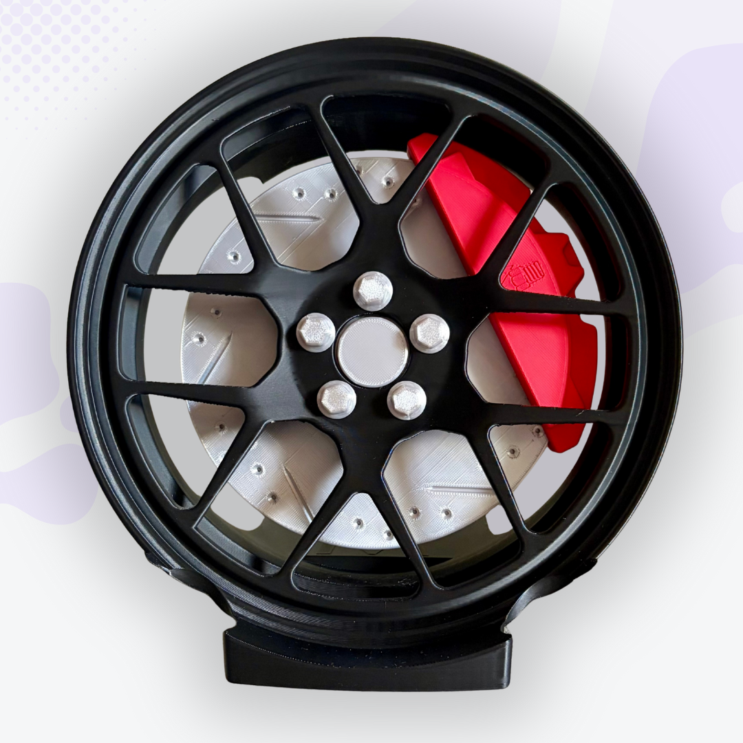 Sprocket the Black Mag Wheel with Caliper Headphone and Controller Stand