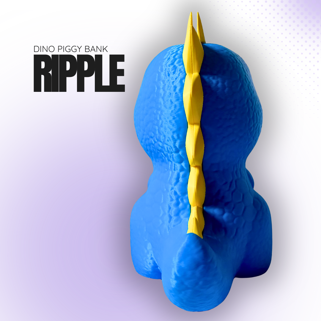 Ripple the Blue Dino Piggy Bank