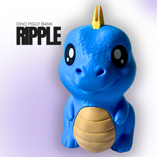 Ripple the Blue Dino Piggy Bank