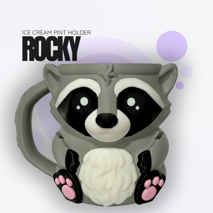 Rocky the Raccoon Ice Cream Pint Holder