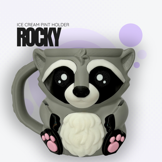 Rocky the Raccoon Ice Cream Pint Holder