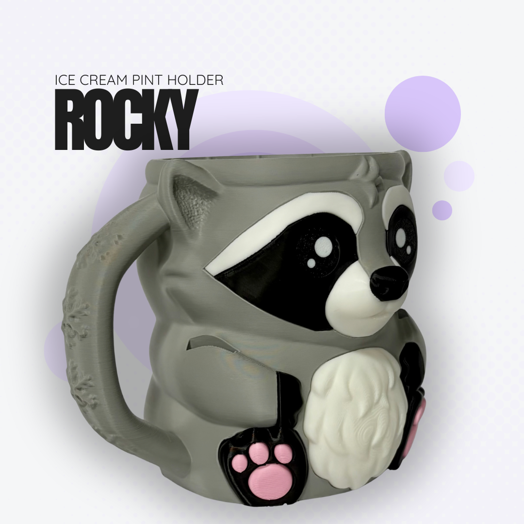 Rocky the Raccoon Ice Cream Pint Holder