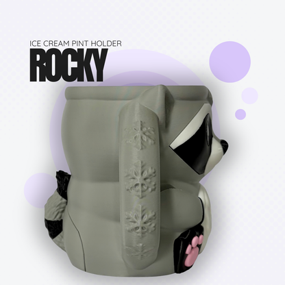 Rocky the Raccoon Ice Cream Pint Holder