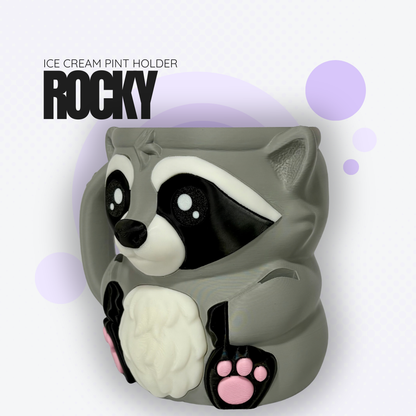 Rocky the Raccoon Ice Cream Pint Holder