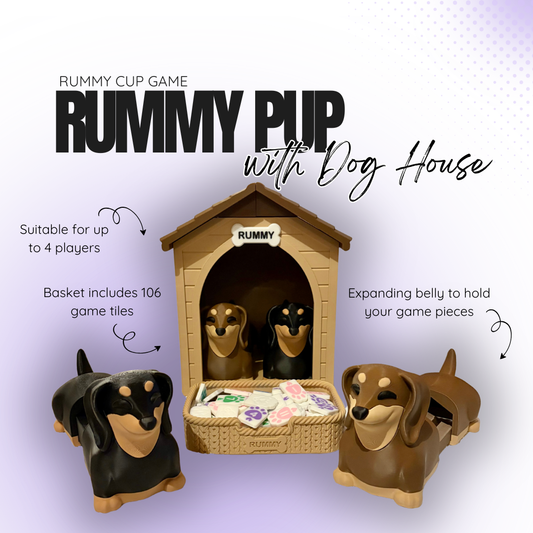 Rummy Pup Game with Dog House