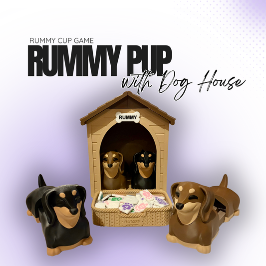 Rummy Pup Game with Dog House