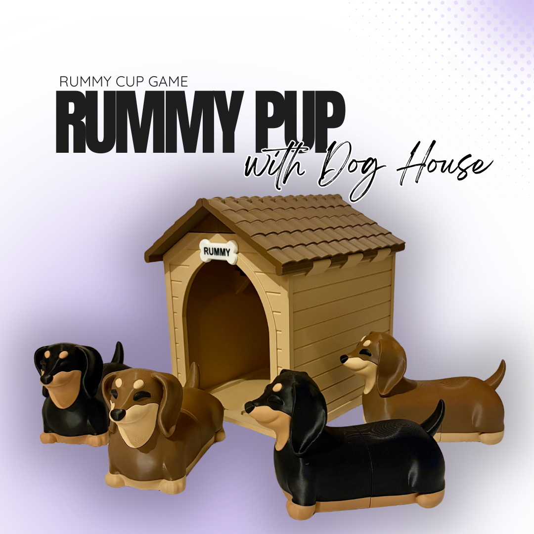 Rummy Pup Game with Dog House