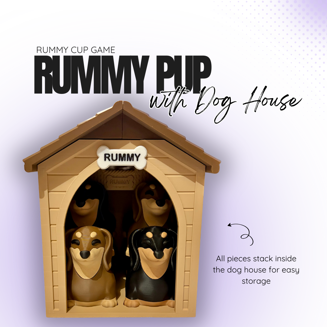 Rummy Pup Game with Dog House