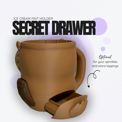 Sage the Owl Ice Cream Pint Holder