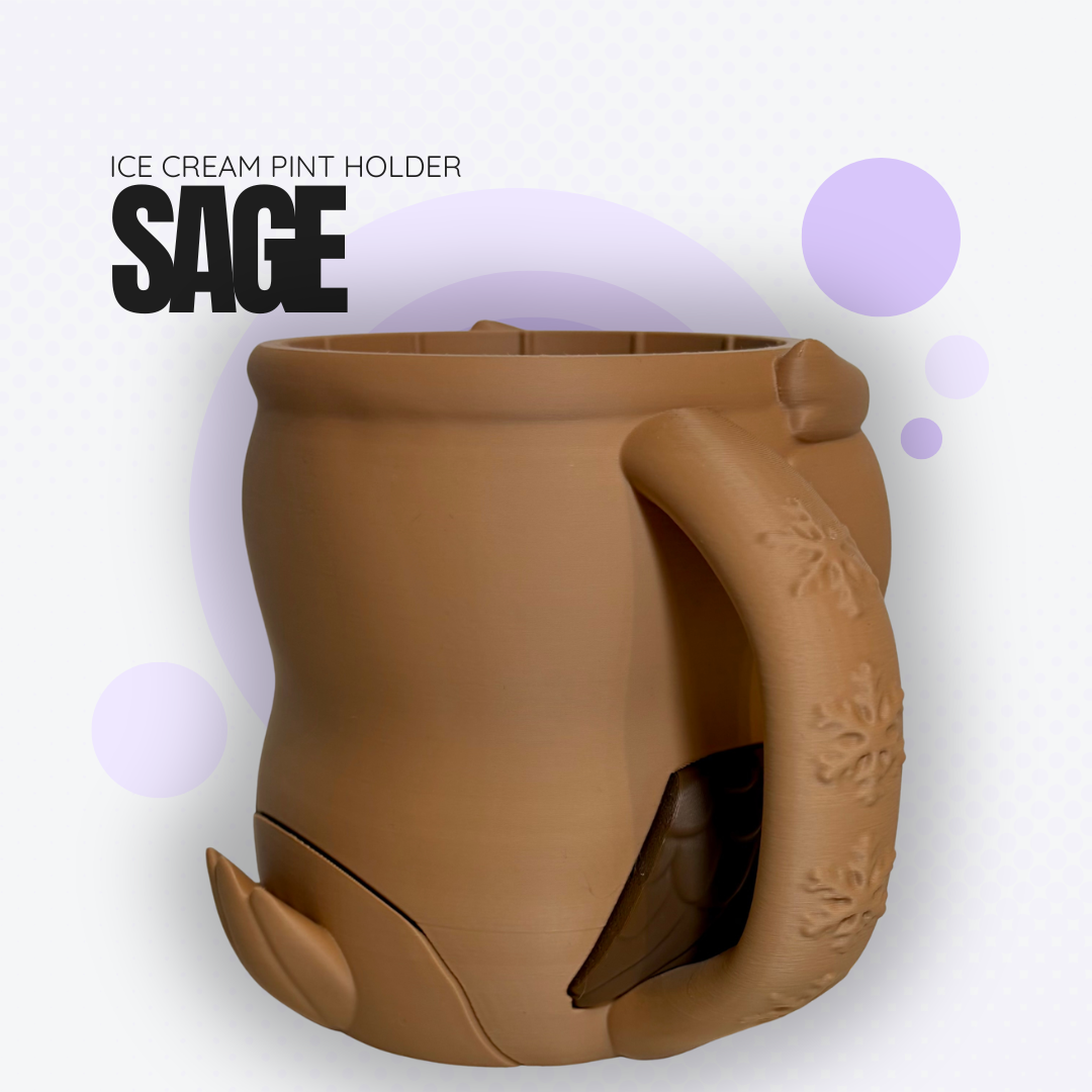Sage the Owl Ice Cream Pint Holder
