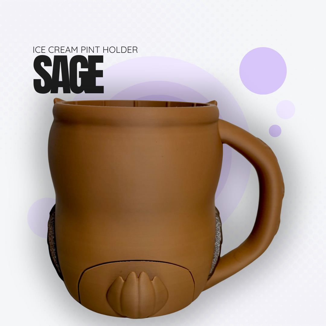 Sage the Owl Ice Cream Pint Holder