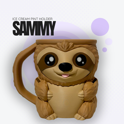 Sammy the Sloth Ice Cream Pint Holder