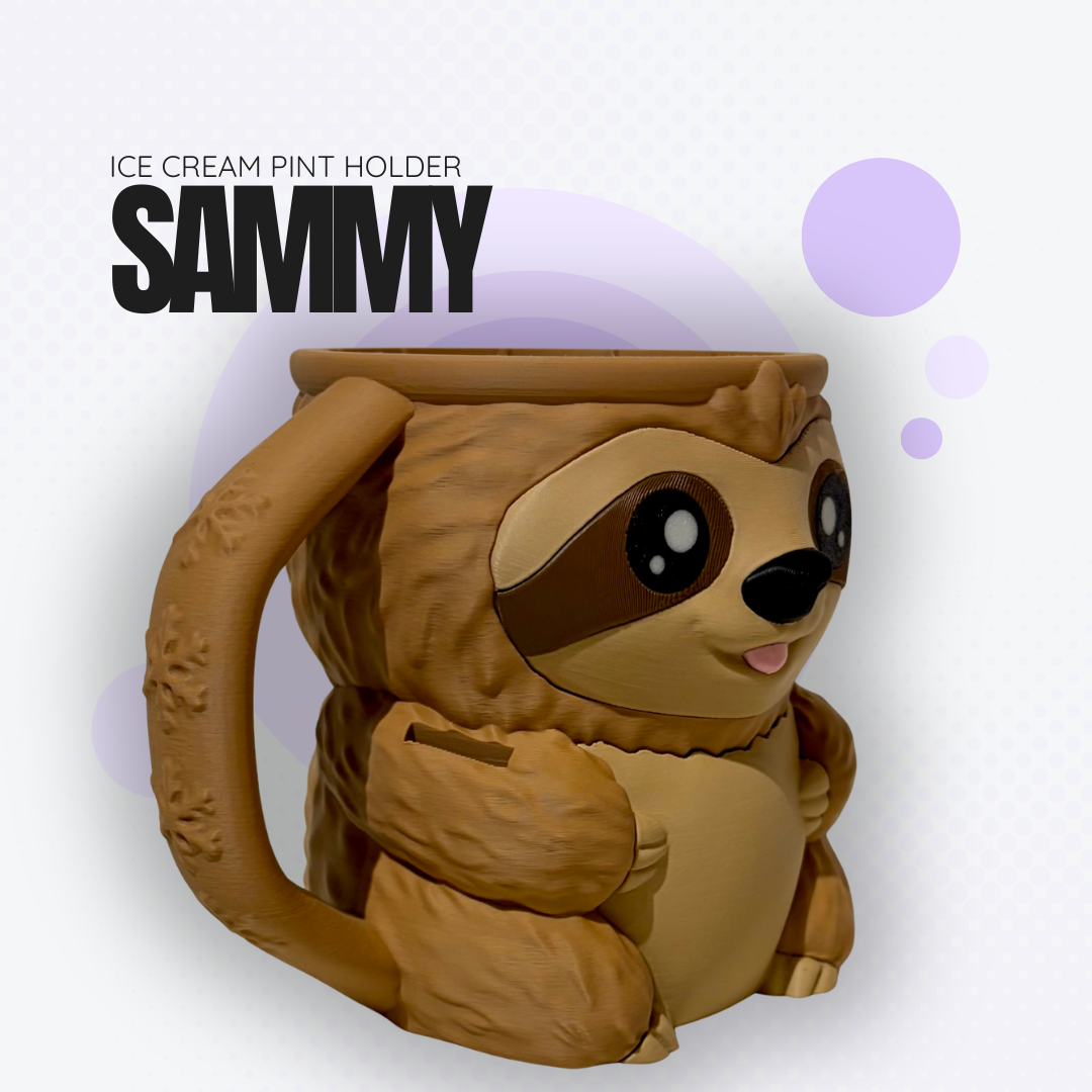 Sammy the Sloth Ice Cream Pint Holder