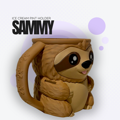 Sammy the Sloth Ice Cream Pint Holder